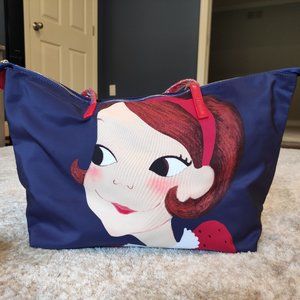 Blue Tote bag with cute girl